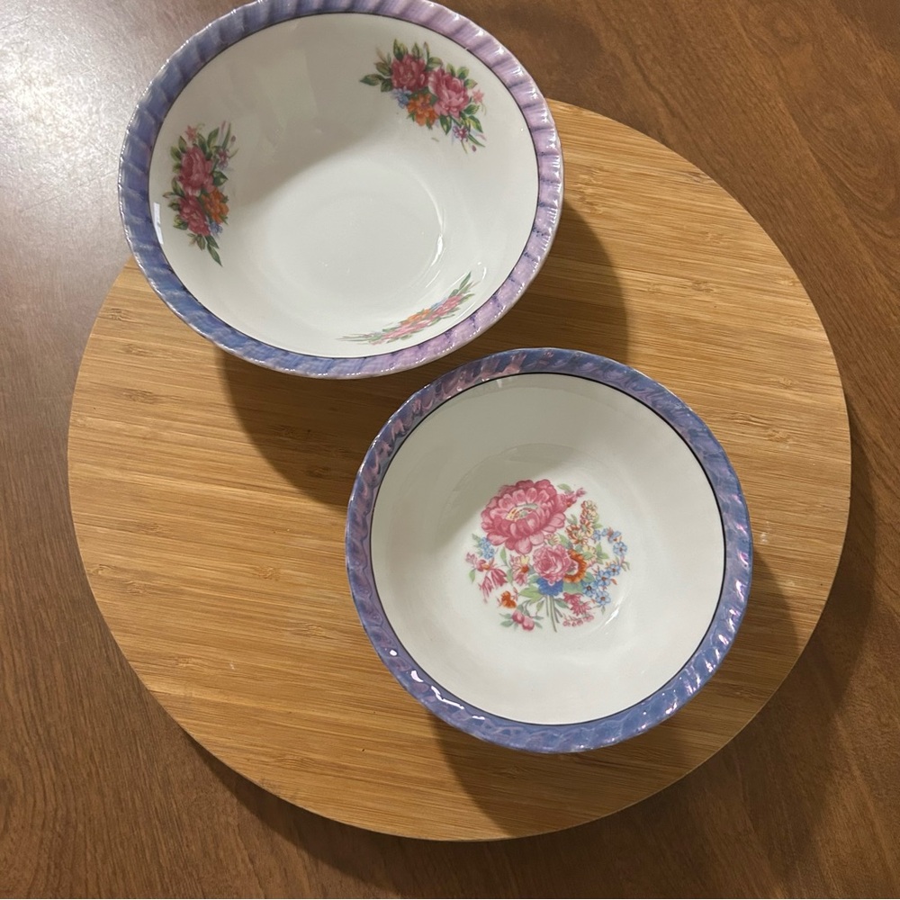 (2) Vintage Japan lusterware bowls